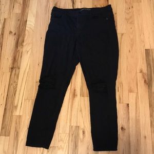Express Short Ripped Knee High-waisted Jegging